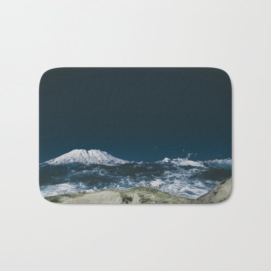Waves of Mount Saint Helens Bath Mat