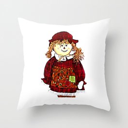 Strawgirl jGibney The MUSEUM Society6 Gifts Throw Pillow