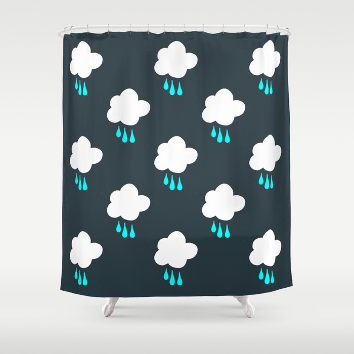 Rain Cloud Pattern Shower Curtain