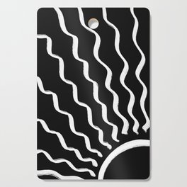 Sun Abstract Black and White Decor Cutting Board