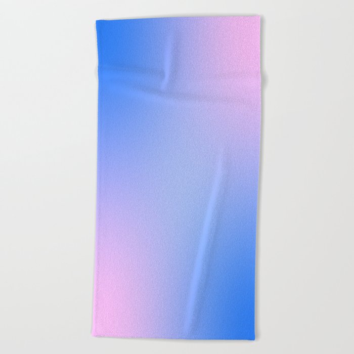 Minimal pastel blue - purple pink gradient Beach Towel