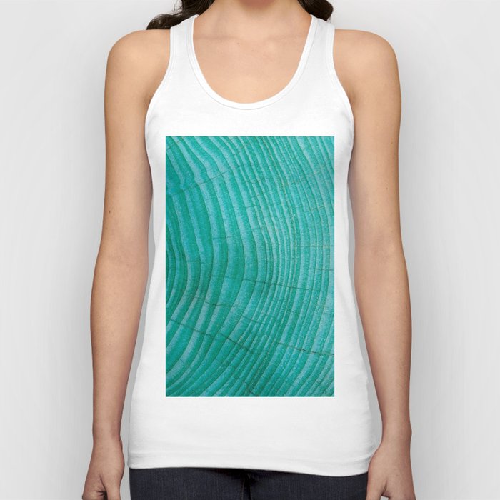 Turquoise wood Tank Top