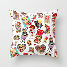 SISSYDUDE UNCUT VALENTINE CARDS Throw Pillow