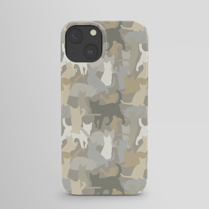 Cat Camouflage in Light Desert iPhone Case