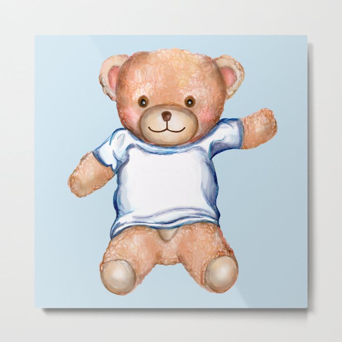 Adorable Teddy Bear Toy Metal Print