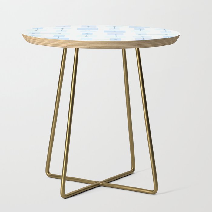 Atomic Age Simple Shapes Baby Blue Side Table