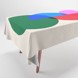 Balanced Geometric Shapes in Retro Vibrant Colors Tablecloth