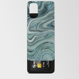 Elegant Marble Gemstone Texture Turquoise Teal Android Card Case