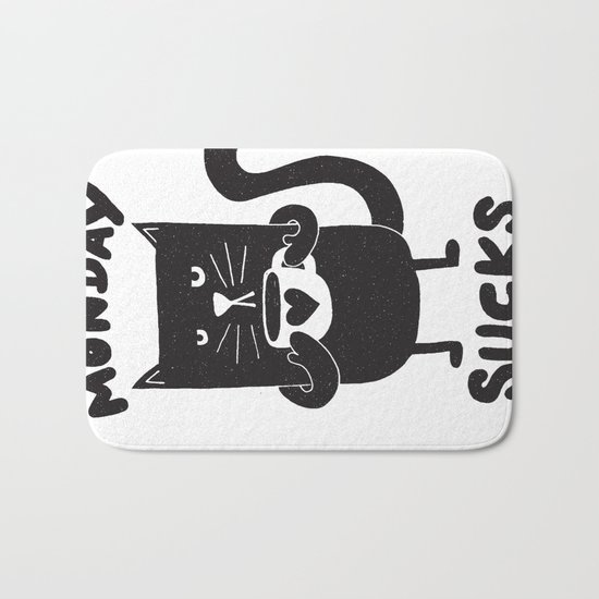 MONDAY SUX Bath Mat