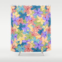 Rainbow Flowers Shower Curtain