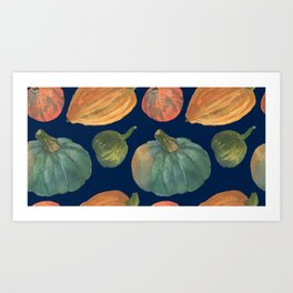 Pumpkin vegan pattern Art Print