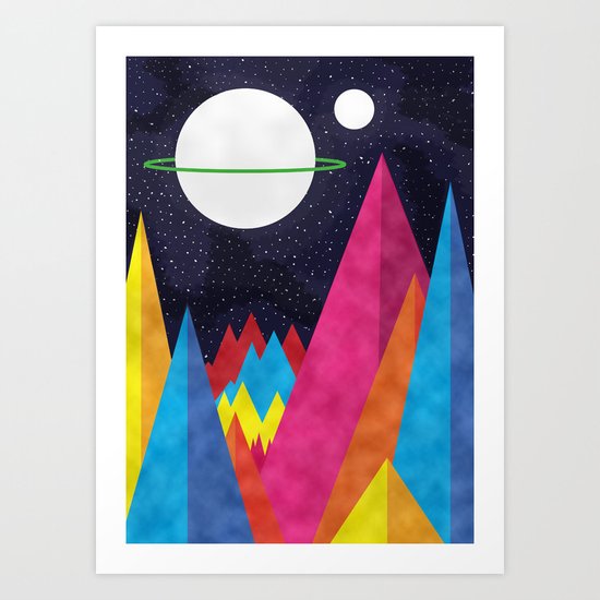 Space Night Art Print