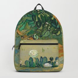Daisies, Arles (1888) by Vincent van Gogh Backpack | Pot, Vintage, White, Classic, Home, Vangogh, Flower, Family, Vincent, Greenery 