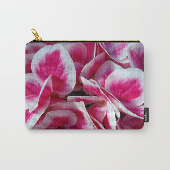 Pink + white hydrangea in LOVE - Flower Floral Carry-All Pouch