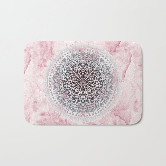 ICELAND MANDALA IN PINK Bath Mat