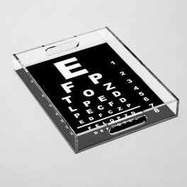 Inverted Eye Test Chart Acrylic Tray