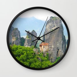 Christian Orthodox monastery of Meteora, Greece Wall Clock