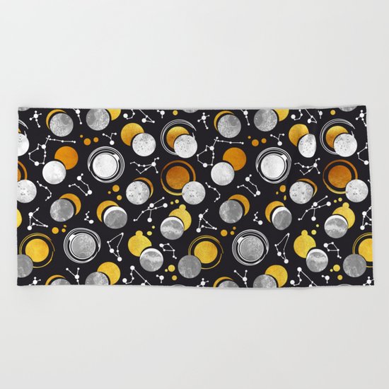 Great Total Solar Eclipse Beach Towel