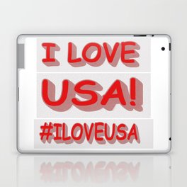 Cute Expression Design "I LOVE USA!". Buy Now Laptop Skin