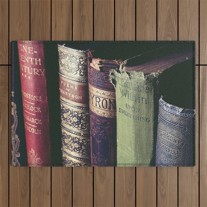 Books Outdoor Rug
