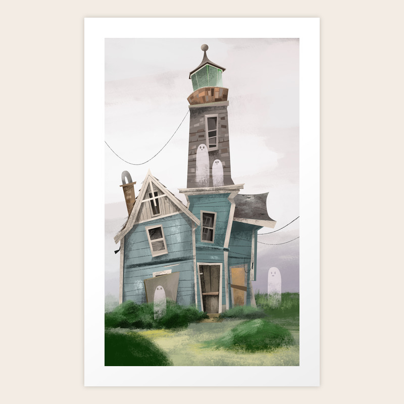 The Haunted Lighthouse Art Print By Davemott Society6
