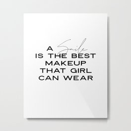 A smile is the prettiest thing you can wear, Wall art PRINTABLE quote, Prints wall art Metal Print | Art, Prints, Graphicdesign, Asmile, Graphite, Isthebest, Thatgirl, Canwear, Watercolor, Quote 