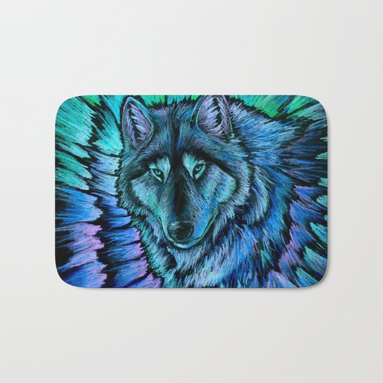 Wolf Aurora Bath Mat