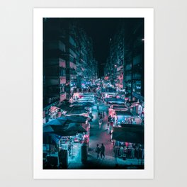 Cyberpunk Hong Kong Art Print
