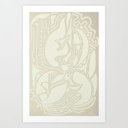 The gardner's maze in nude reverse Art Print
