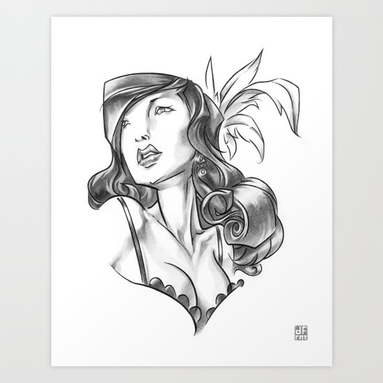 LEAD BURLESQUE 1 Art Print