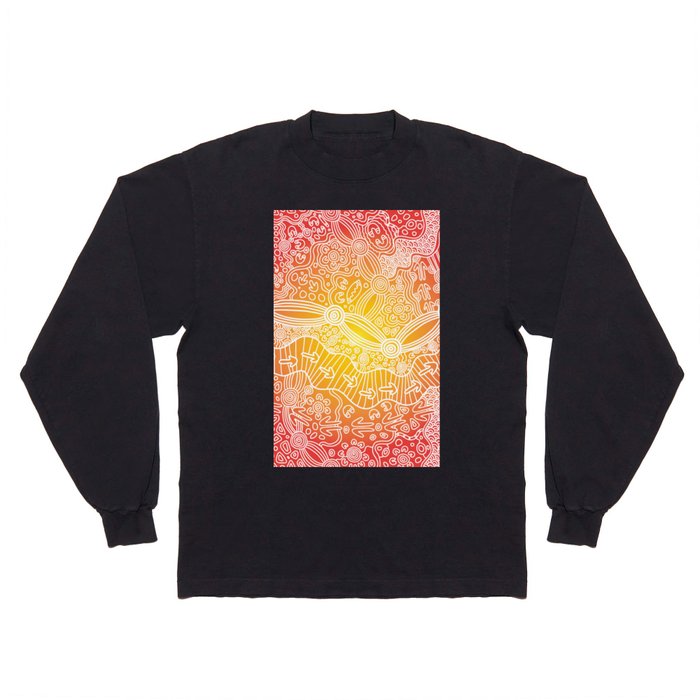 Authentic Aboriginal Art - 2022 sunset Long Sleeve T Shirt