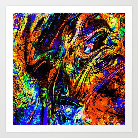 abstract waves ii Art Print