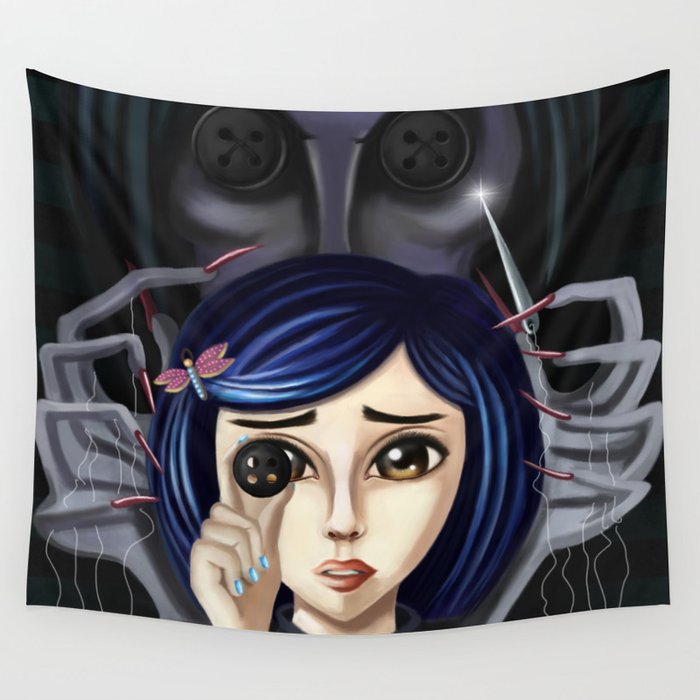 Coraline and the secret door Wall Tapestry