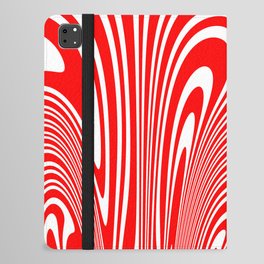 Groovy Psychedelic Swirly Trippy Funky Candy Cane Abstract Digital Art iPad Folio Case