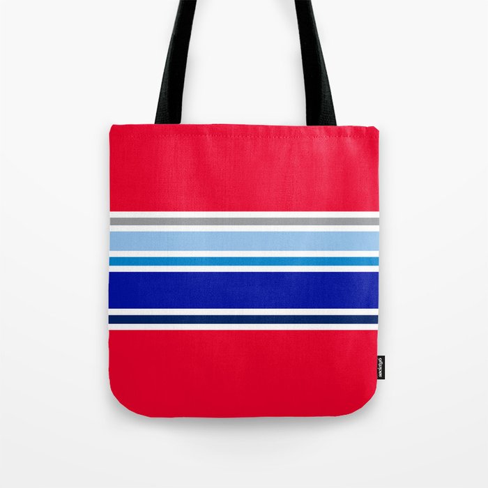navy and silver bag