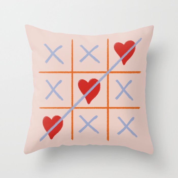 Abstraction_HEART_STRIKE_CROSS_LOVE_X_POP_0105H Throw Pillow