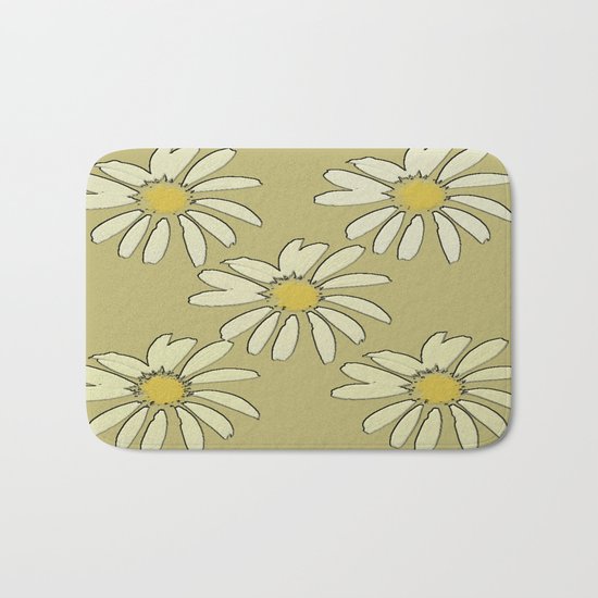 All About Daisies Bath Mat