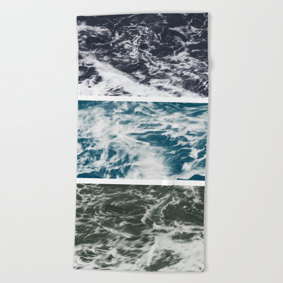SaltWater Tryptych Variation II Beach Towel