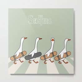 The Skaters On Abbey Road #Duck Metal Print