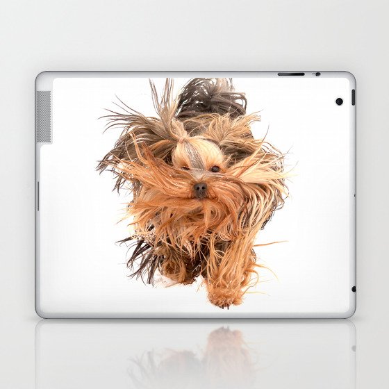 Come Here Baby! Lovely Yorkie Puppy Laptop & iPad Skin