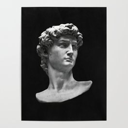 Michelangelo's David Portrait Poster