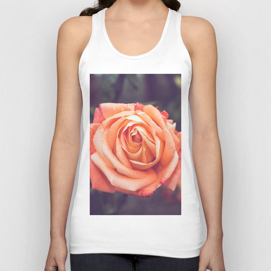 Orange Rose Unisex Tank Top