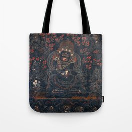 Mahakala Protector Tibetan Buddhist Thangka Tote Bag