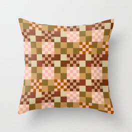 Chocolate : Check Throw Pillow