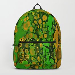 Abstract Acrylic Pour Art - Lime Backpack