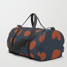 Geometric Hearts pattern navy Duffle Bag