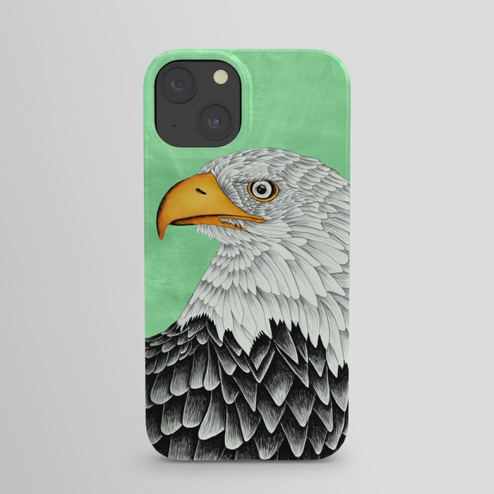 Bald eagle drawing iPhone Case