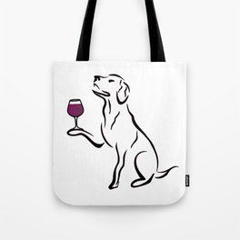 Wine Animals- Anyone for a Glass? On white background Tote Bag