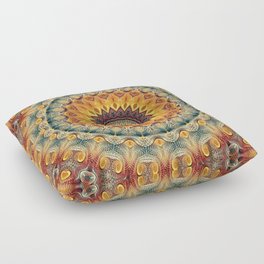 Flower Of Life Mandala (Sun-kissed) Floor Pillow