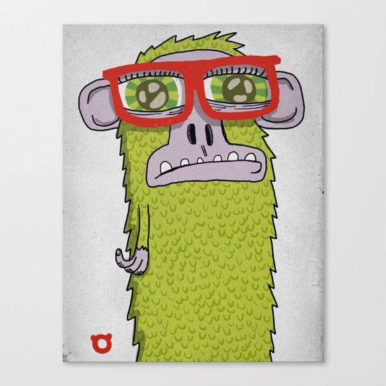 005_monkey glasses Canvas Print